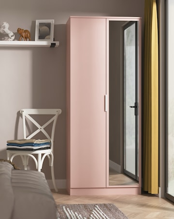 Humber Ready Assembled 2 Door Mirrored Wardrobe - Kids