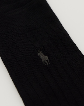 Polo Ralph Lauren 3 Pack Soft Touch Ribbed Socks - Black