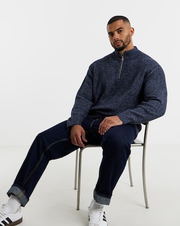Jack & Jones Frederiksberg Ollie Knit Half Zip - Blue