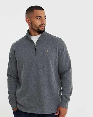 Polo Ralph Lauren Estate Rib 1/4 Zip Pullover - Grey Heather