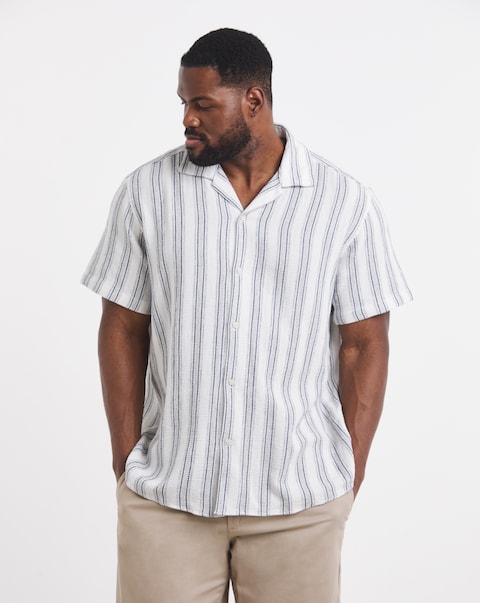 JACK & JONES Coba Stripe Shirt - White