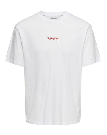 Only & Sons Rolling Stones Back Print T-Shirt - White
