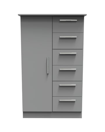 Eider Ready Assembled 1 Door 5 Drawer Kids Wardrobe - Kids