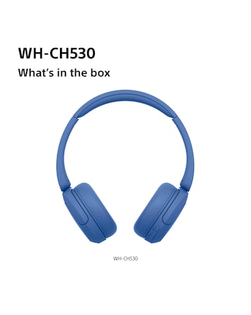 Sony WH-CH530 Wireless On-Ear Headphones - Cobalt