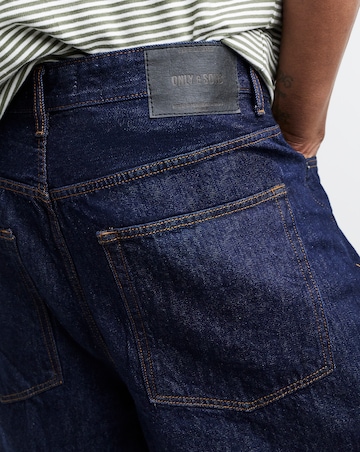 Only & Sons Carl Loose Denim Shorts - Blue