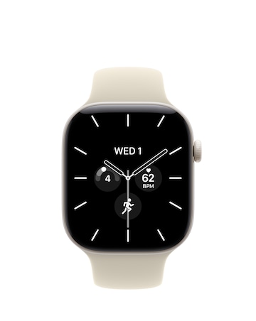 Apple Watch Series 12 GPS + Cellular 42mm - White Ceramic/Sand Sport Band - M/L