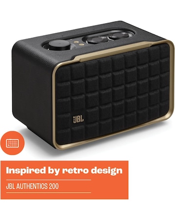 JBL Authentics 200 Black Smart Home Speaker with WIFI