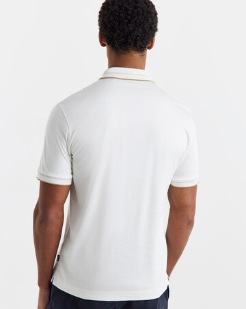 BOSS Short Sleeve Tipped Polo - White