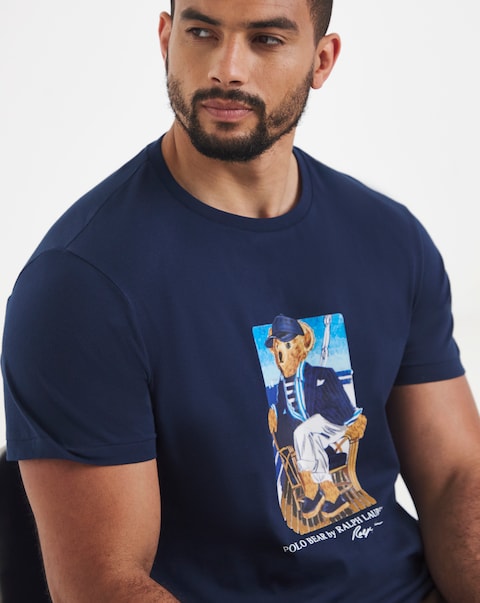 Polo Ralph Lauren Short Sleeve Bear Graphic T-Shirt - Navy