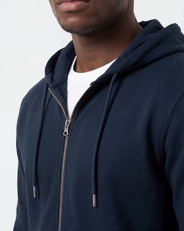 Full Zip Hoodie Long- Navy