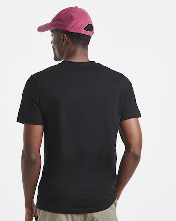 Pure Cotton V-Neck T-Shirt- Black
