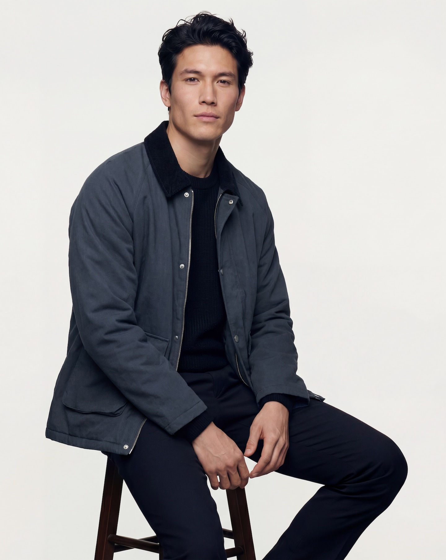 Cord Collar Wadded Jacket | Jacamo