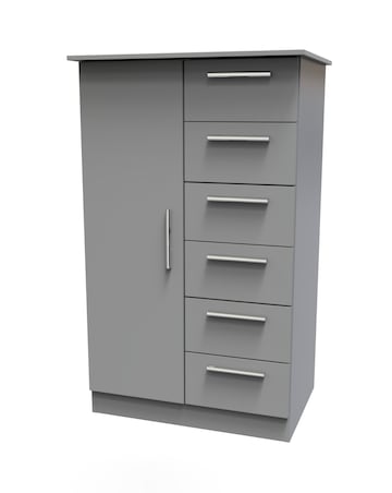 Eider Ready Assembled 1 Door 5 Drawer Kids Wardrobe - Kids