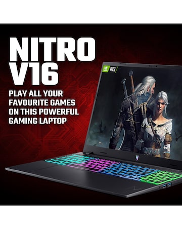 Acer Nitro Gaming Laptop - AI Ryzen 5 5050 16GB 512GB - Black