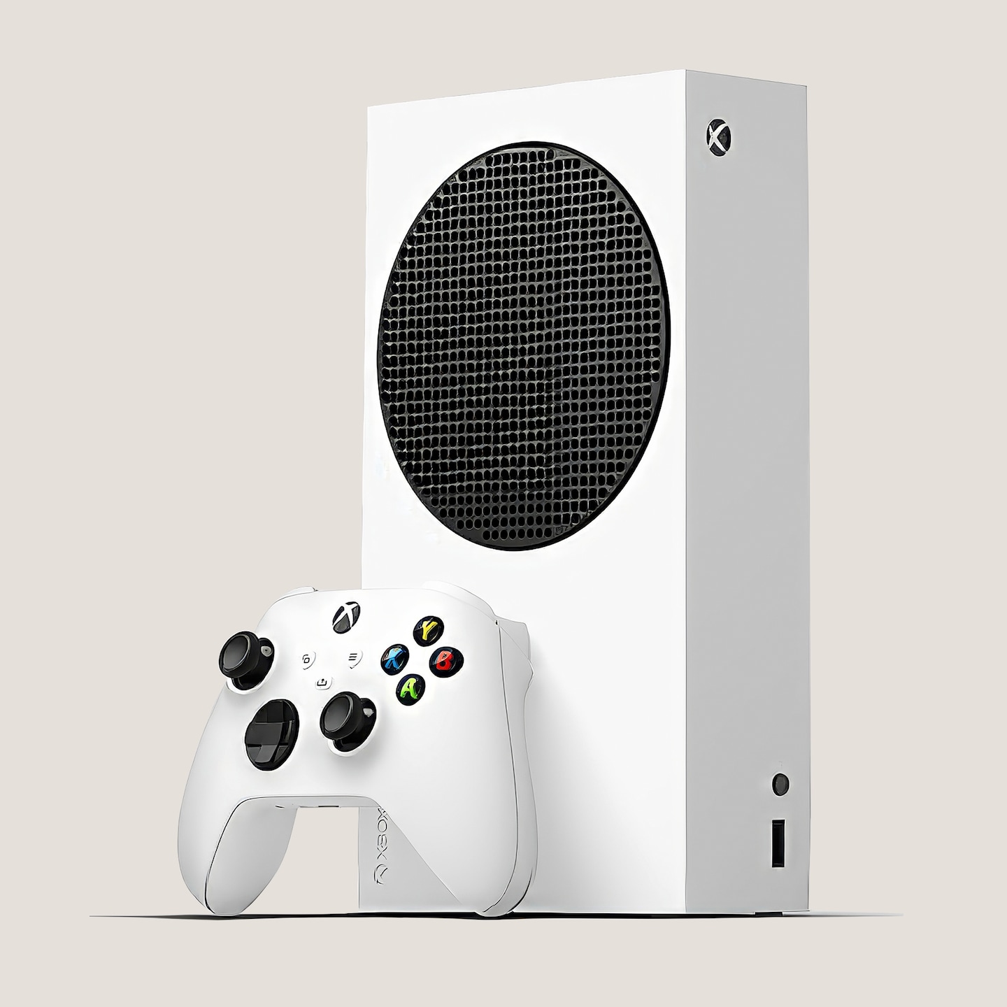 Xbox Series S All-Digital Console 1TB - Robot White is pictured.
