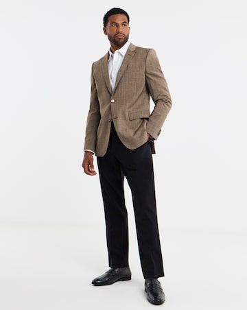 BOSS Beige Wool Mix Suit Jacket