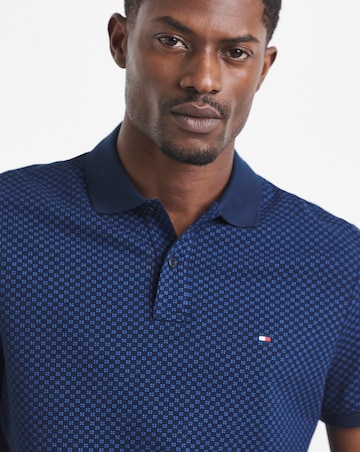 Tommy Hilfiger Microprint Pique Polo - Navy