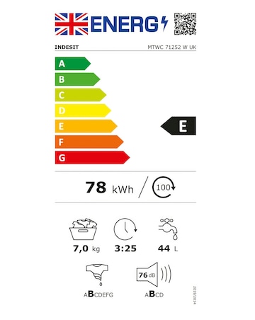 Indesit MTWC 71252 W UK 7kg 1200rpm Washing Machine - White