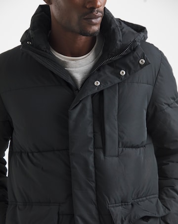 Black Longline Padded Coat