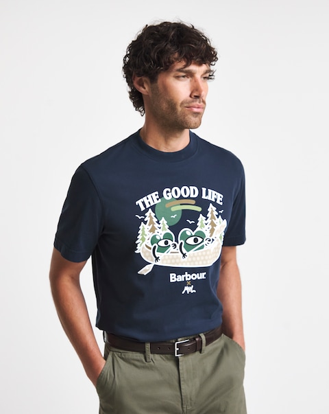 Barbour Short Sleeve Graphic T-Shirt - Navy