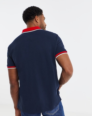Polo Ralph Lauren Short Sleeve Tipped Collar Polo - Navy