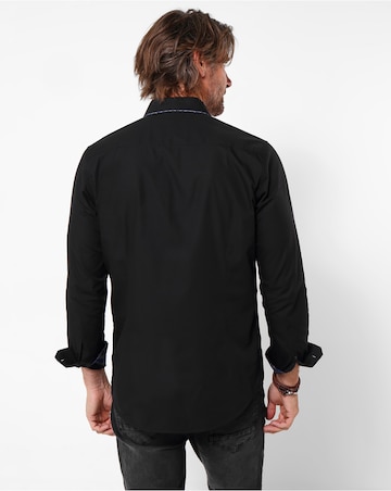Joe Browns Distinctive Double Collar Smart Shirt - Black