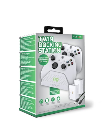 Venom Xbox Twin Controller Docking Station - White