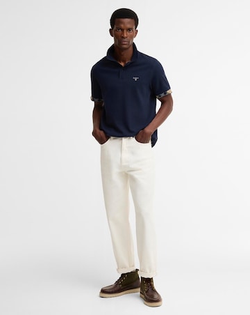 Barbour Standford Tailored Short Sleeve Polo Shirt - Navy