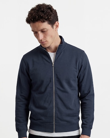 Full Zip Funnel Neck Sweatshirt Long