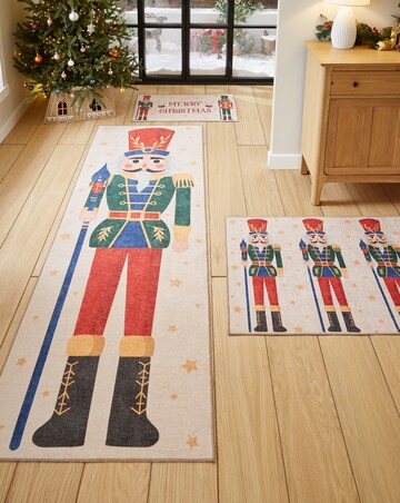 Christmas Nutcracker Washable Large Doormat