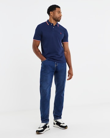 Polo Ralph Lauren Short Sleeve Tipped Polo - Navy