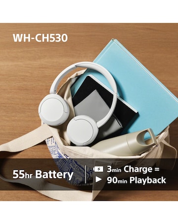 Sony WH-CH530 Wireless On-Ear Headphones - Cobalt