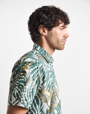 Barbour Gleaston Short Sleeve Printed Summer Shirt - Teal