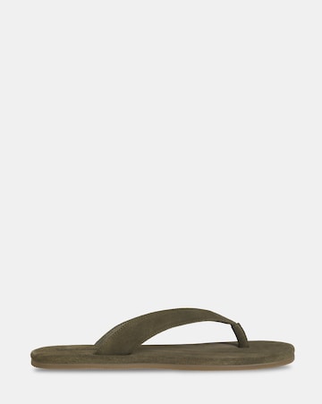 Jack & Jones Suede Flip Flop - Olive