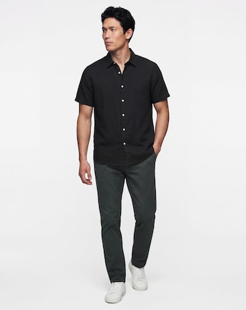 Short Sleeve Linen Blend Shirt
