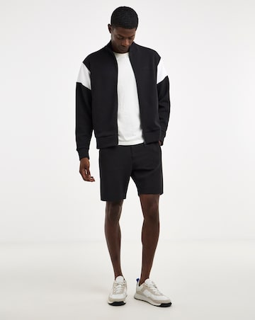 BOSS Contrast Zip Sweat - Black