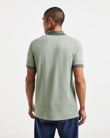 Voi Two Toned Pique Polo Long Length