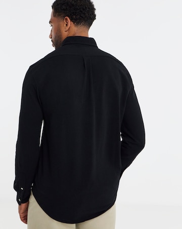 Polo Ralph Lauren Long Sleeve Stretch Mesh Shirt - Black