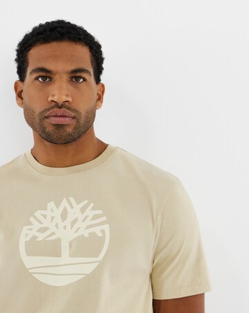Timberland Tree Logo Short Sleeve T-Shirt - Stone