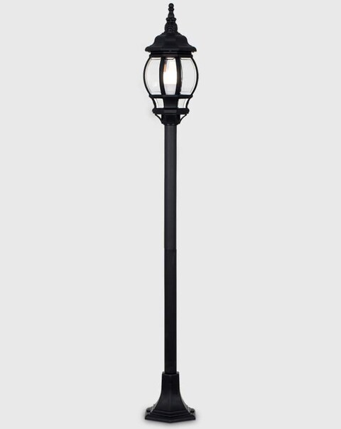 ValueLights Windsor Black Outdoor IP44 Wired Lamp Post Light - Bulb Included