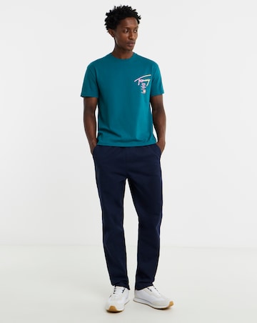 Tommy Jeans Short Sleeve City Signature T-Shirt - Teal