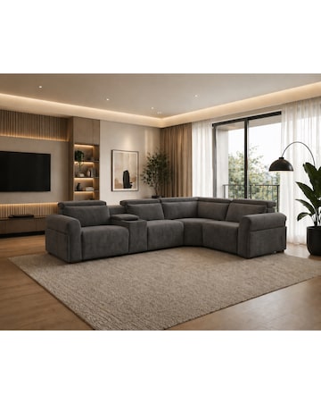 Weston Power Recliner 2 Corner 1 Seater Sofa with Console