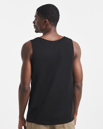 5 Pack Pure Cotton Vests- Black