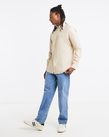 Polo Ralph Lauren Long Sleeve Gingham Poplin Shirt - Beige/White