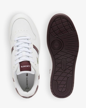 Lacoste T-Clip Trainers - White/Burgundy