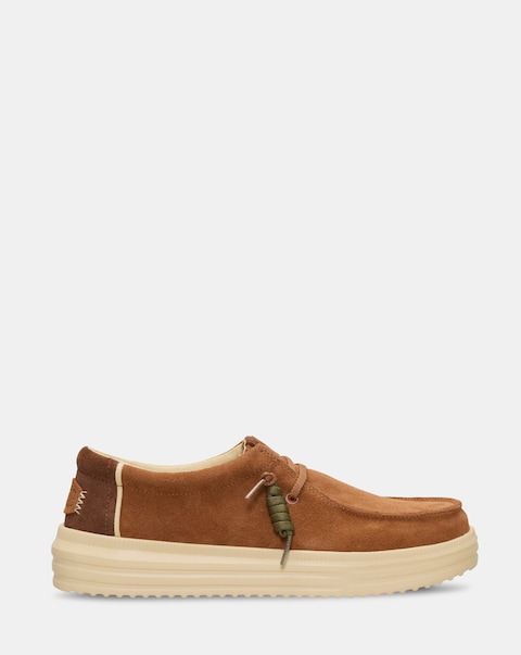 HeyDude Rev Suede Slip On Shoe - Brown