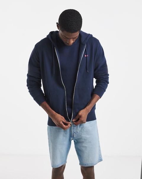 Levi's Original Housemark Zip Through Hoodie - Navy