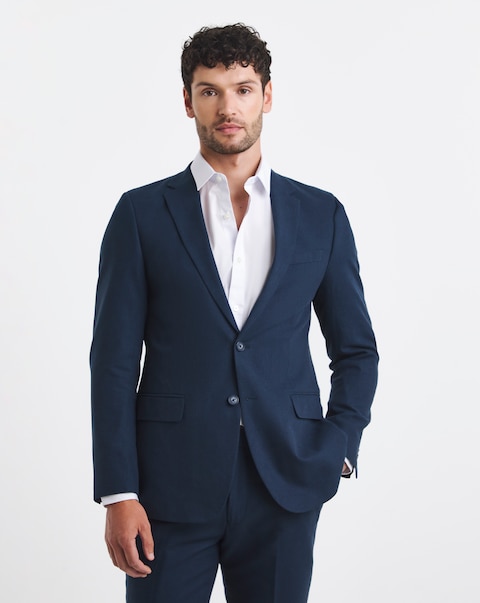Regular Fit Linen Blend Suit Jacket
