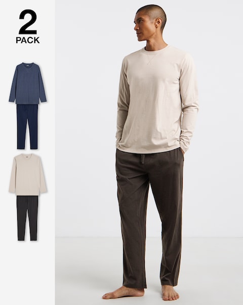 2 Pack Long Sleeve Pyjama Set