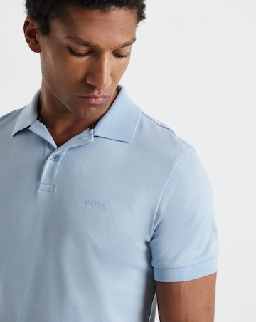 BOSS Short Sleeve Pio Jersey Polo - Light Blue